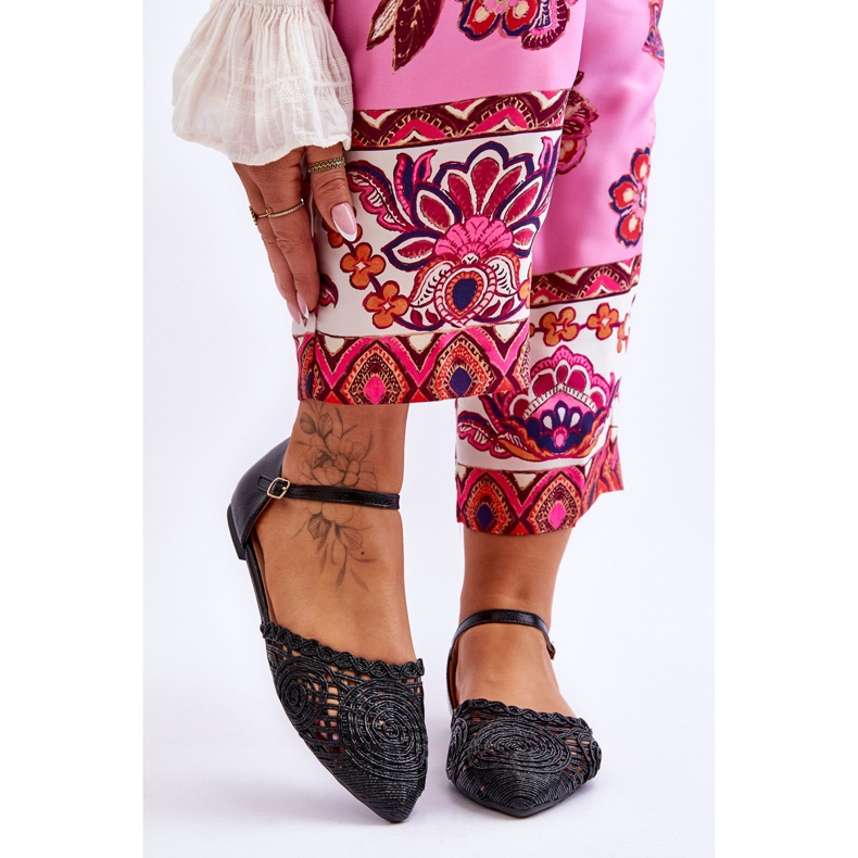 FM1 Tyylikkäät naisten sandaalit, musta Sheia 1