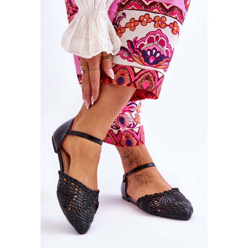 FM1 Tyylikkäät naisten sandaalit, musta Sheia 2