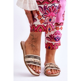 Klassiset litteät korkokengät beige Marlene 1