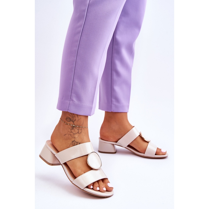 Tyylikkäät korkokengät Sergio Leone KL310 beige 2