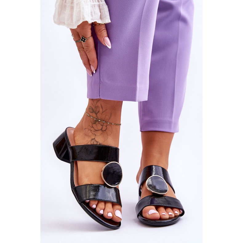 Tyylikkäät korkokengät Sergio Leone KL310 musta 1