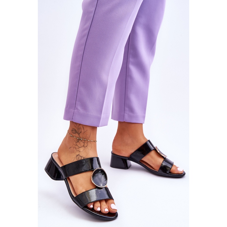 Tyylikkäät korkokengät Sergio Leone KL310 musta 2