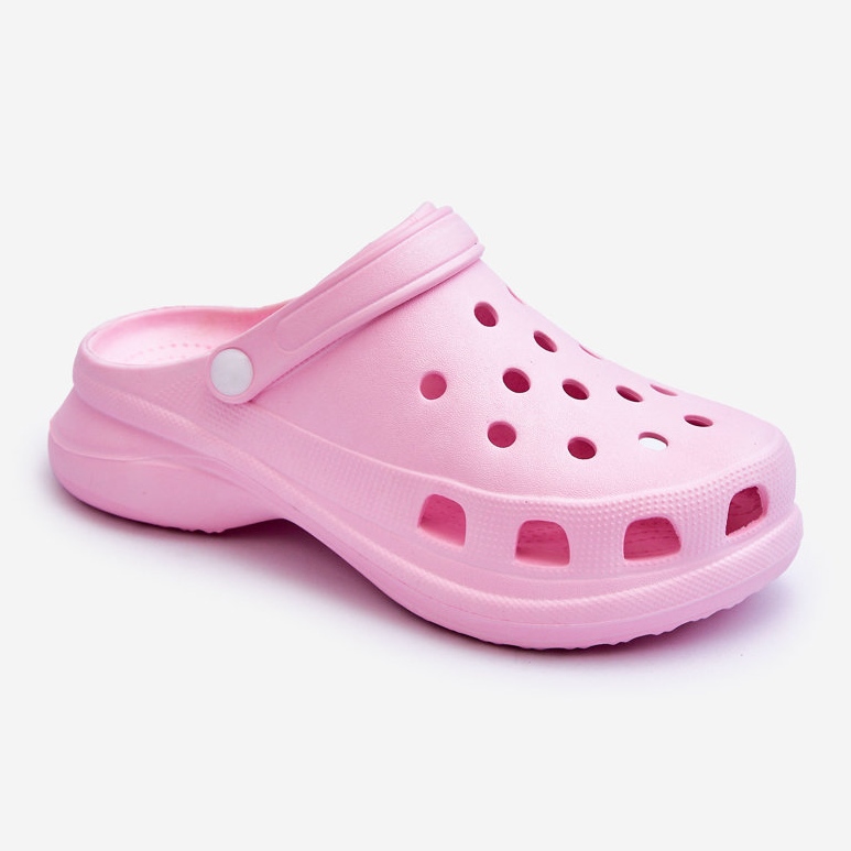 PG2 Vaahto Slides Crocs On A Chunky Sole Pink Katniss vaaleanpunainen 1