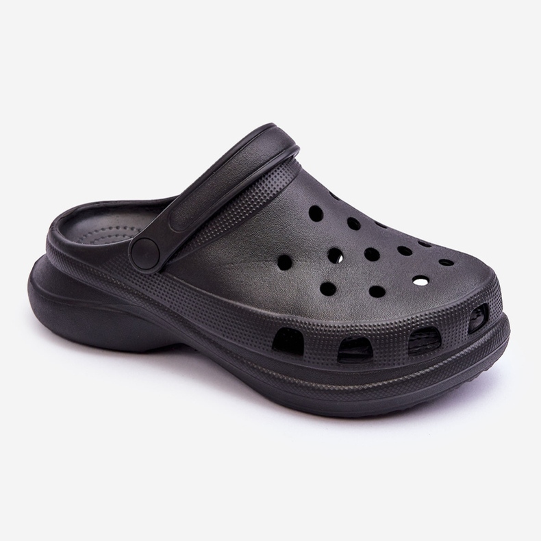 PG2 Vaahto Slides Crocs On A Chunky Sole Musta Katniss 1