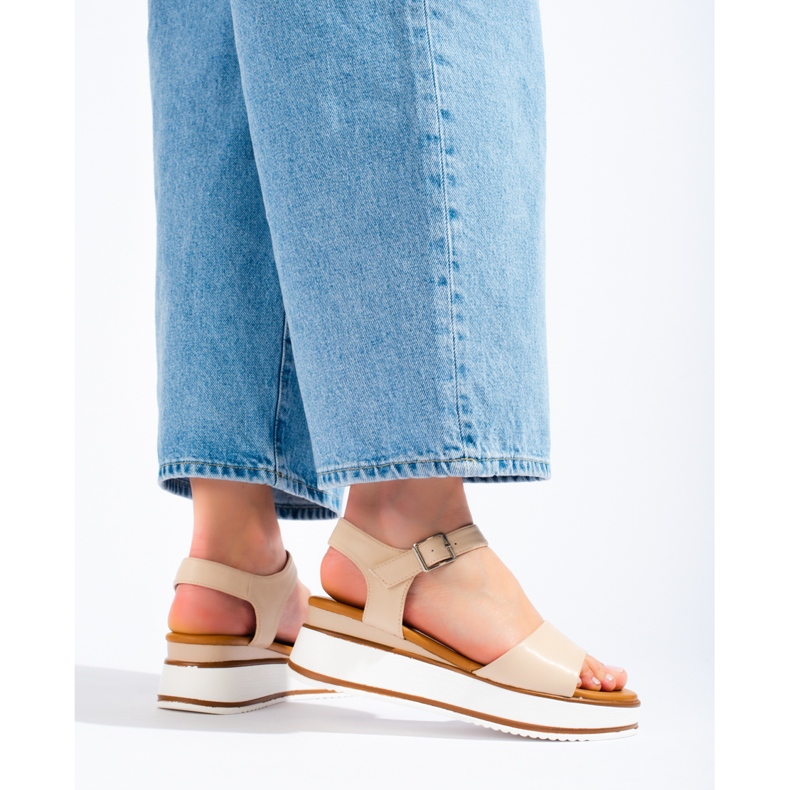 Vinceza naisten beige-tasosandaalit 1