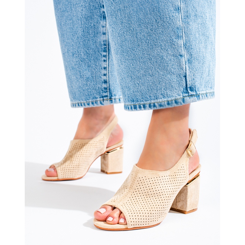 Vincezan beige-mokkakorkokengät sandaalit 2