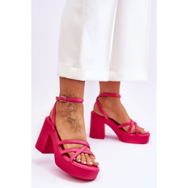 FS1 Muodikkaat korkokengät sandaalit fuksia Shemira olkaimet vaaleanpunainen 2