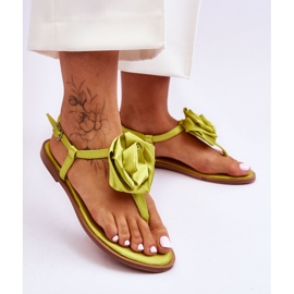 FS1 Naisten varvastossut Rose Carisma Lime -kankaasta vihreä 2