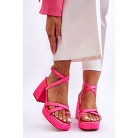 FS1 Muodikkaat Pink Secret Rose -korkokengät ja -sandaalit vaaleanpunainen 1