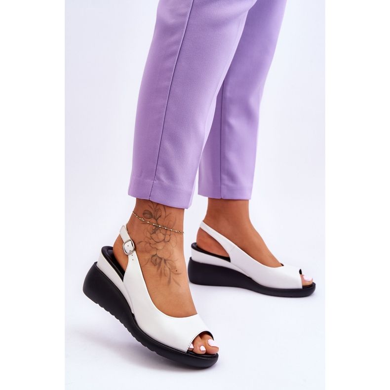 Naisten kiila sandaalit Sergio Leone SK853 valkoinen 2