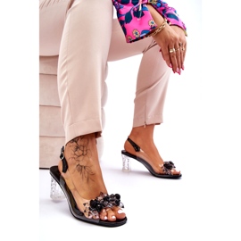 S.Barski Muodikkaat sandaalit mustilla terassihelmillä musta 1