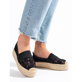 Pitsiespadrillit Shelovet-tasolla mustat 1