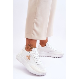 PS1 Kiiltävät urheilukengät valkoisella Seneca-koristeella valkoinen 2