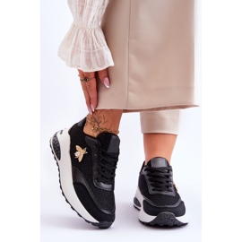 PS1 Kiiltävät urheilukengät mustalla Seneca-koristeella 1