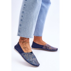 Naisten nahkaballerinat Maciejka 01930-103 tummansininen 2