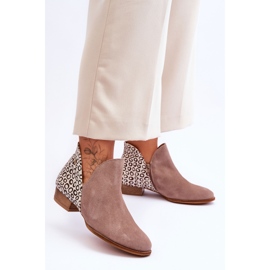 Maciejka-nahkasaappaat täplillä 04091-55 Tumma beige 1