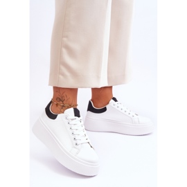 Urheilukengät massiivisella alustalla Valkoinen ja musta Boneti 2