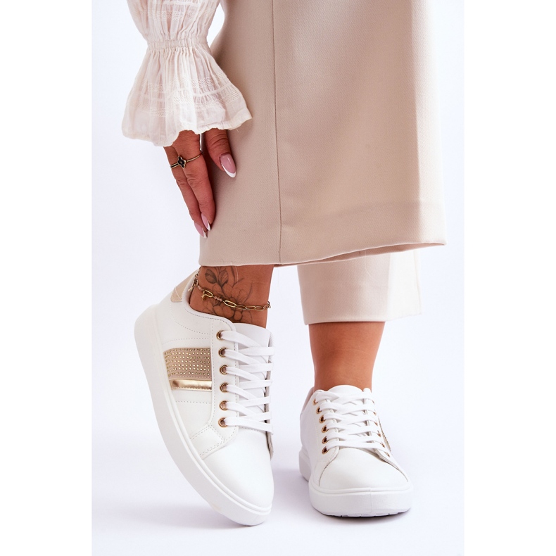 Naisten urheilukengät, joissa Jets White-Gold Axelle valkoinen 2