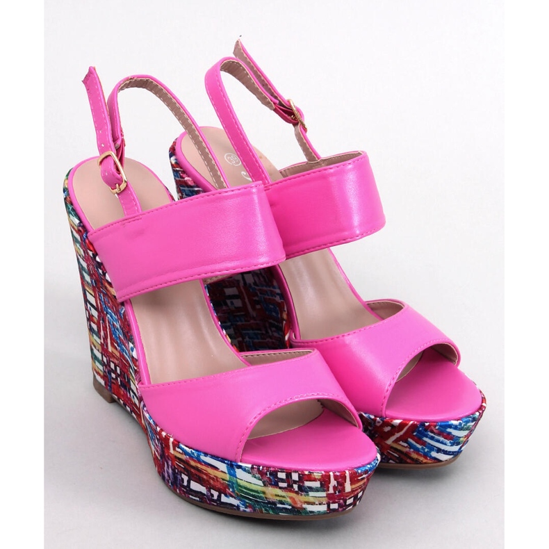 Homme Pink -väriset kiila sandaalit vaaleanpunainen 1