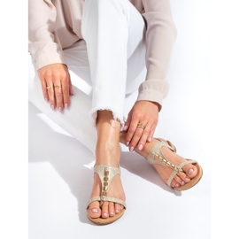 Kultaiset Shelovet litteät sandaalit kultainen 1
