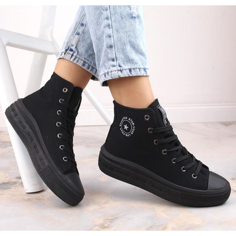 Platform-nilkkalenkkarit Big Star W INT1875A mustat 1