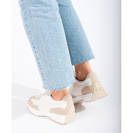 TRENDI Rento urheilukengät alustalla beige valkoinen harmaa 2