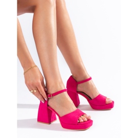 Vinceza vaaleanpunaiset mokkanahkakorkosandaalit vaaleanpunainen 1