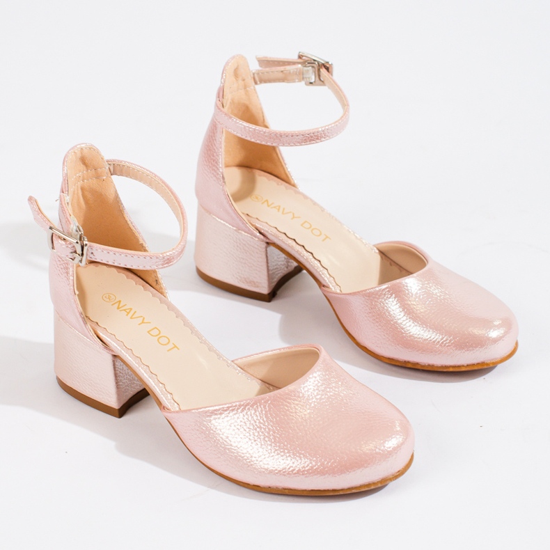 W. Potocki Korkeakorkoiset pumput tytöille pinkki Potocki vaaleanpunainen 1