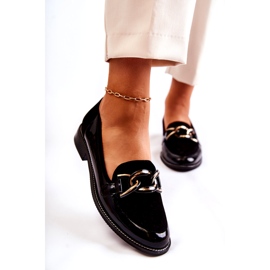 Klassiset mokasiinit ketjulla Laura Messi 2531 musta 3