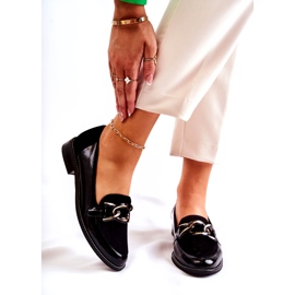 Klassiset mokasiinit ketjulla Laura Messi 2531 musta 1