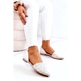 Tyylikkäät nahkaballerinat Laura Messi 1110 beige 3