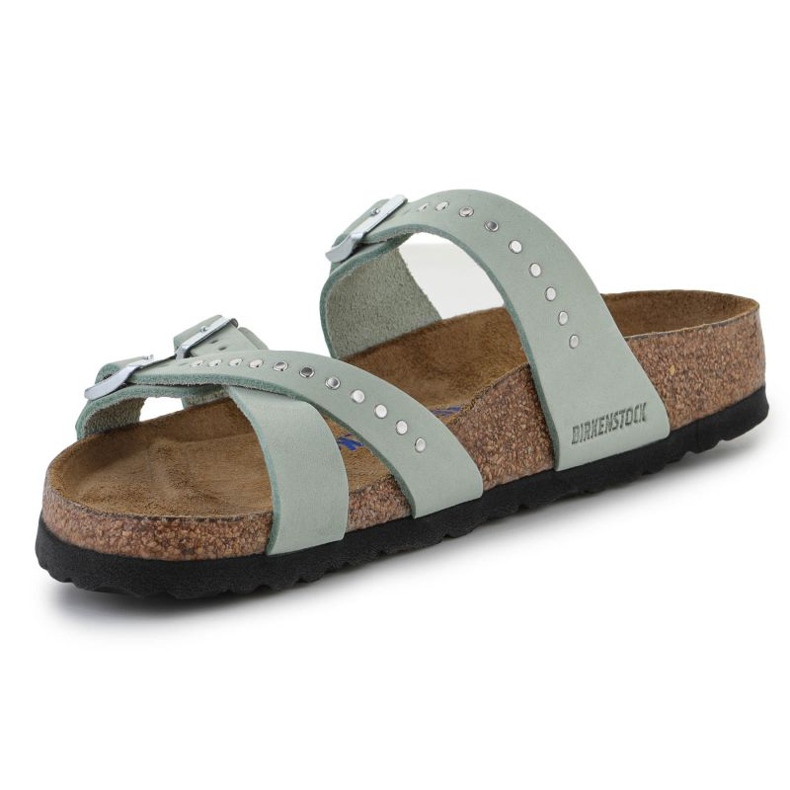 Birkenstock Franca ruiskutetut niitit Matcha-tossut W 1024267 vihreä 2