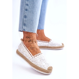 FE1 Lace Slip-On Espadrilles White Blanco valkoinen 1