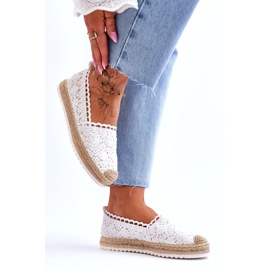 FE1 Lace Slip-On Espadrilles White Blanco valkoinen 2