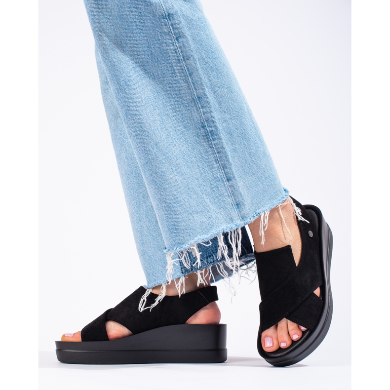 Naisten Shelovet mustat sandaalit 1