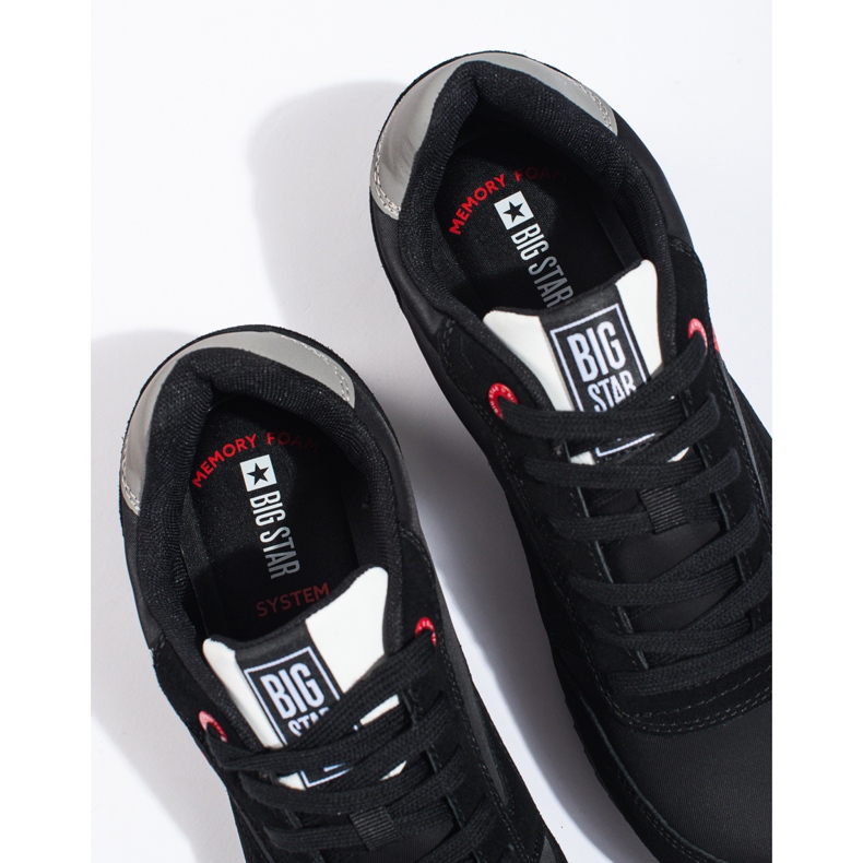 Miesten urheilukengät mustat Big Star LL174158 Memory foam 1