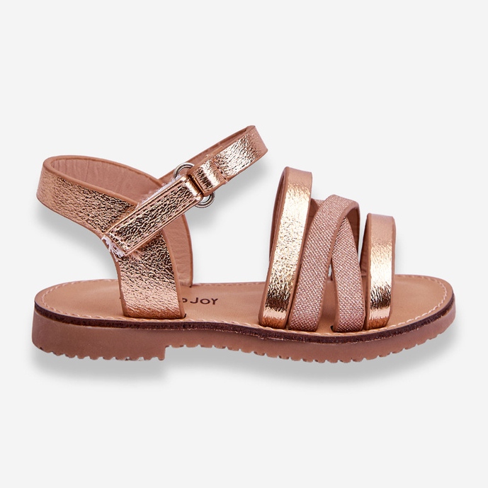 Lasten sandaalit hihnoilla Rose Gold Isla kultainen 1