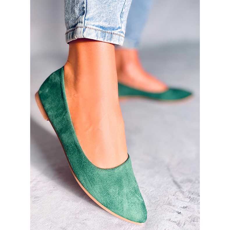 Seastar Keys Vihreä nahkainen pohjallinen ballerinat 1