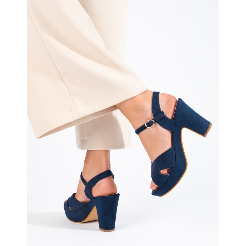 Shelovetin laivastonsiniset korkokengät sininen 1