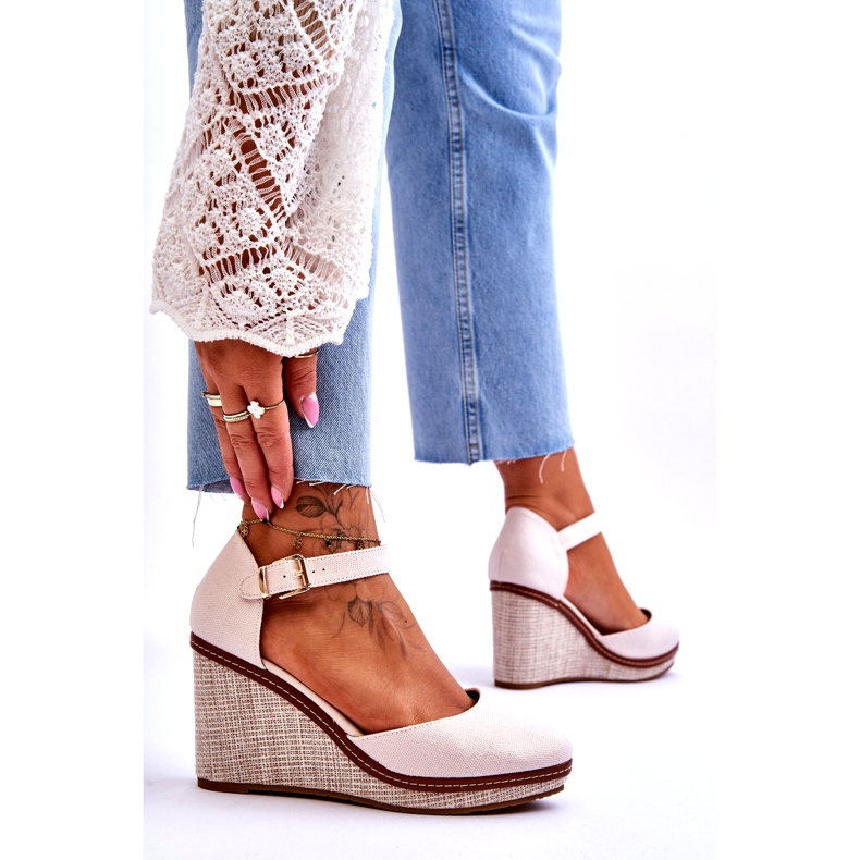 PS1 Naisten klassiset kiila sandaalit beige malani 4