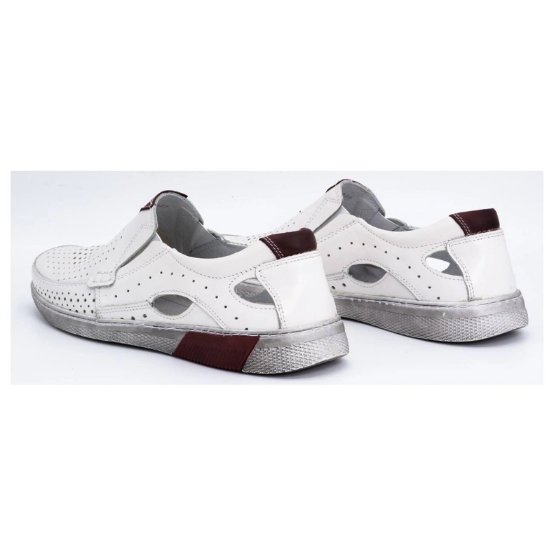 Olivier Miesten harjakattoiset nahkaiset mokasiinit 937MP, valkoinen 5