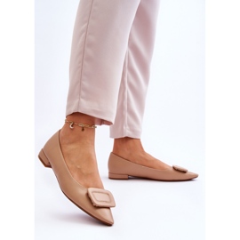 WS1 Klassiset balerinat beigellä Rivea-koristeella 2