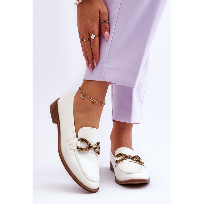 WS1 Klassiset naisten loaferit, valkoinen Lorien 1