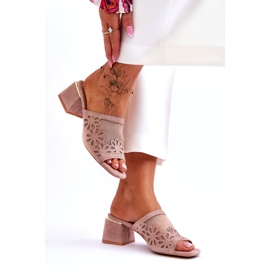 S.Barski Naisten korot verkko- ja zirkoneilla S. Barski KV-612-1 Beige 4