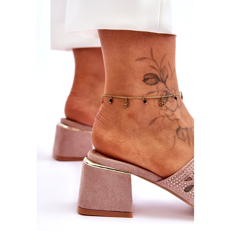 S.Barski Naisten korot verkko- ja zirkoneilla S. Barski KV-612-1 Beige 3