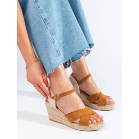 Ruskeat naisten espadrillisandaalit Shelovet 1