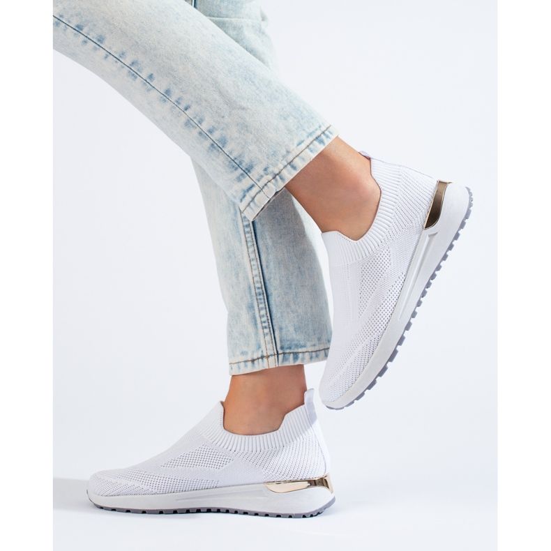Valkoiset Shelovet wedge-slip-on lenkkarit valkoinen 1