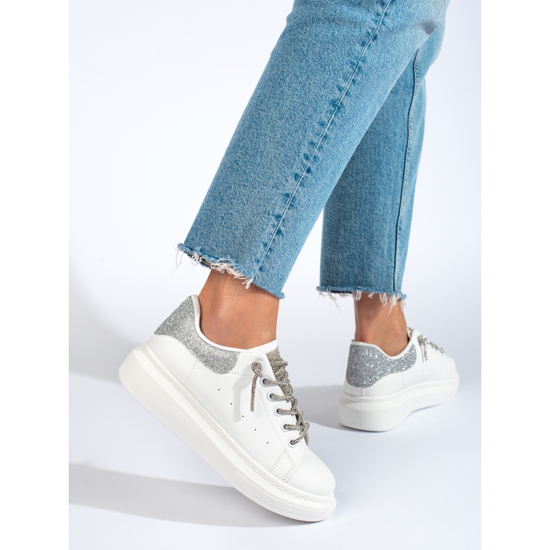 Valkoiset Shelovet naisten urheilukengät valkoinen 1